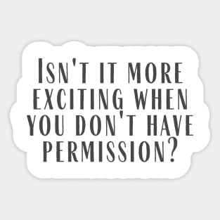 Permission Sticker